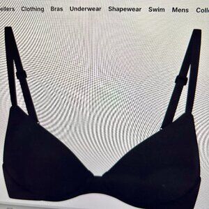 SKIMS NWT BLACK T-SHIRT BRA; SIZE 34D